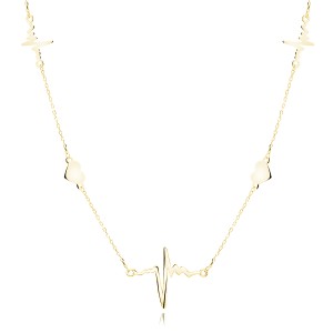 Colier argint placat cu aur galben cu inimi Heart Beat DiAmanti Z1821NG-DIA (Argint 925‰ 2,3 g.)
